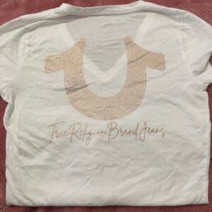 TRUE RELIGION Womens V-Neck Tee